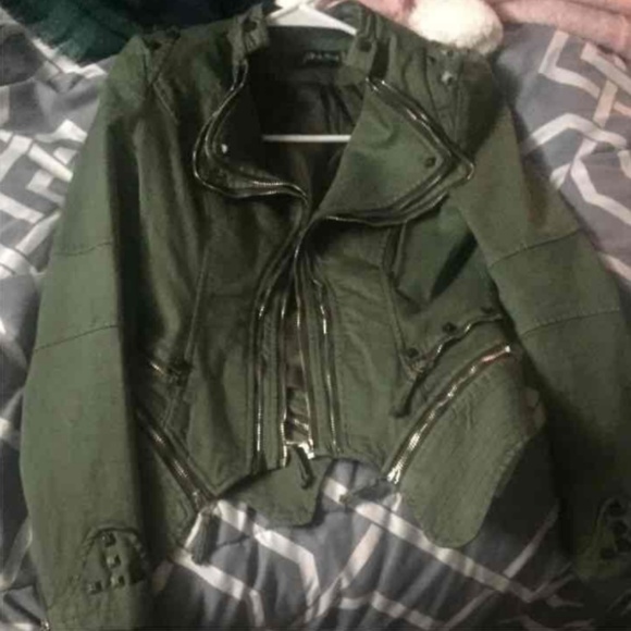 Green studded jacket - Picture 4 of 4